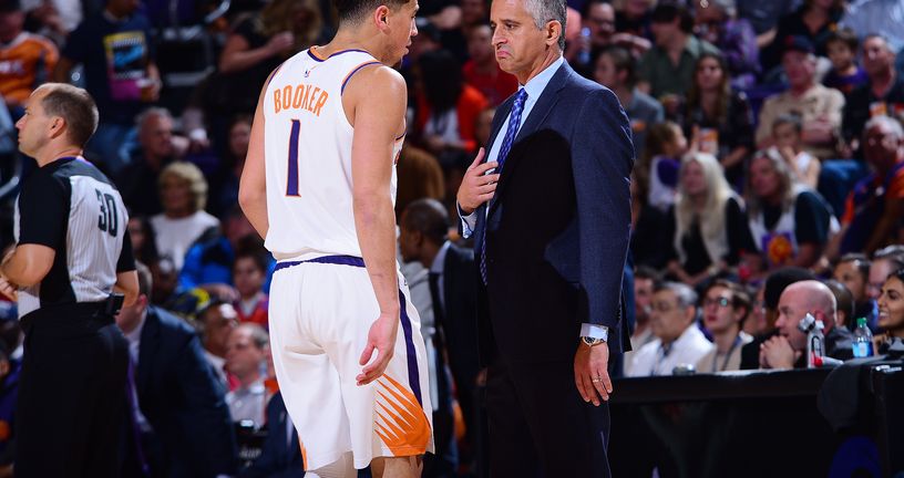 Igor Kokoškov i Devin Booker (Foto: AFP)