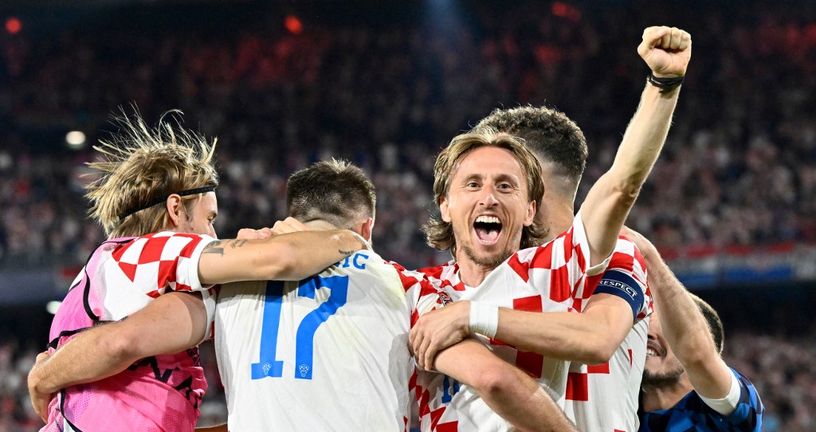 Luka Modrić proslavlja pobjedu Hrvatske