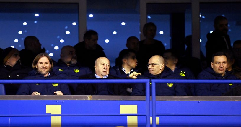 Dinamovi čelnici u glavnoj loži u Maksimiru