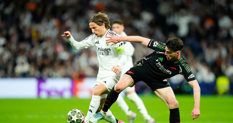 Luka Modrić i Declan Rice
