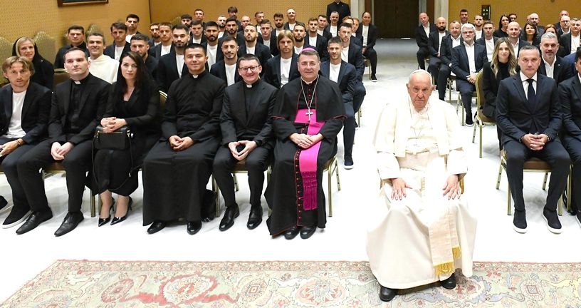 Hrvatska nogometna reprezentacija kod Pape Franje
