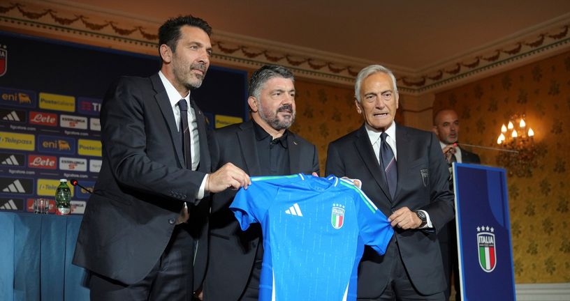 Gianluigi Buffon, Gennaro Gattuso i Gabriele Gravina