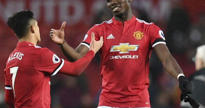 Alexis Sanchez i Paul Pogba (Foto: AFP)