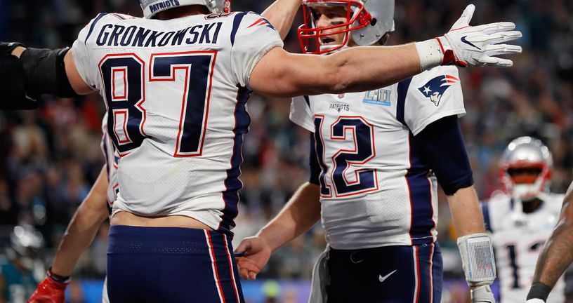 Gronkowski i Brady slave pogodak (Foto: AFP)