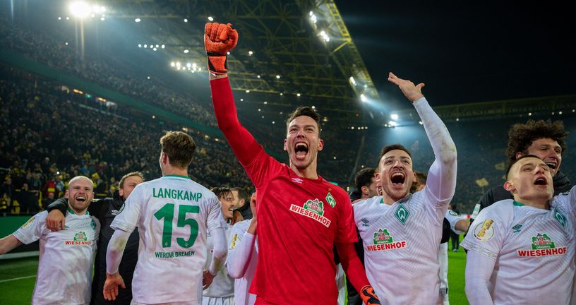Werder slavi pobjedu protiv Borussije Dortmund (Foto: AFP)