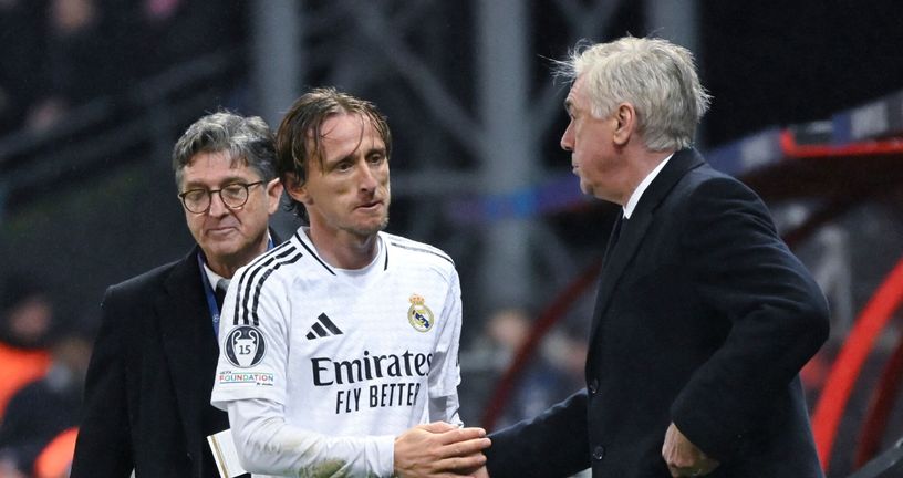 Luka Modrić i Carlo Ancelotti