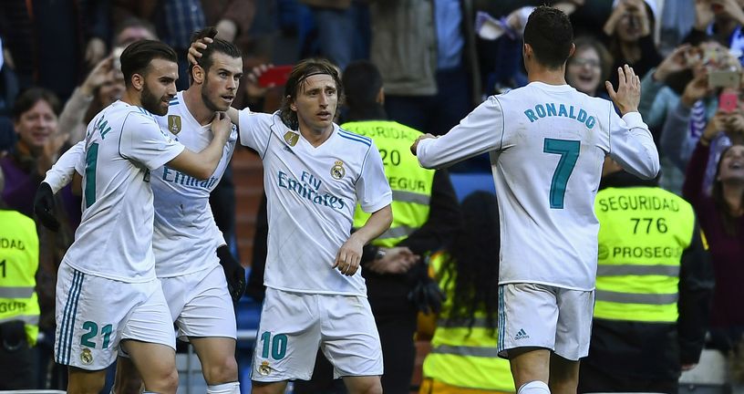 Borja Mayoral, Luka Modrić, Gareth Bale i Cristiano Ronaldo (Foto: AFP)