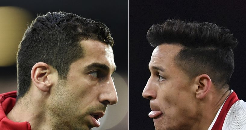 Henrih Mhitarjan i Alexis Sanchez (Foto: AFP)
