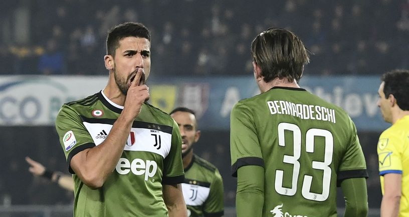 Sami Khedira slavi pogodak za Juventus (Foto: AFP)