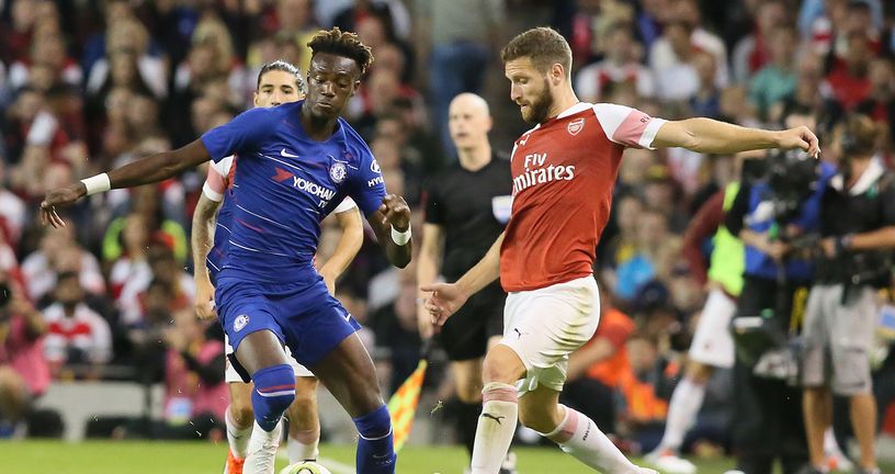 Callum Hudson-Odoi i Shkodran Mustafi (Foto: AFP)