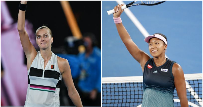 Kvitova vs Osaka (Foto: AFP)