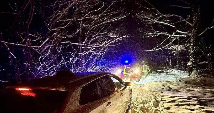 Taksist zapeo u snijegu