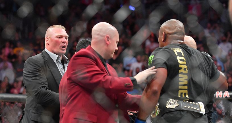 Brock Lesnar i Daniel Cormier (Foto: AFP)