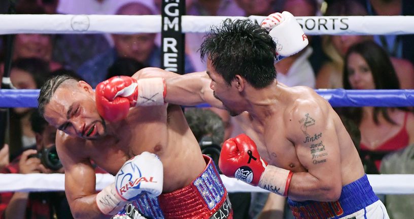 Manny Pacquiao i Keith Thurman (Foto: AFP)