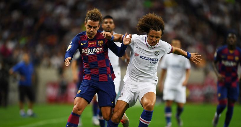 Antoine Griezmann i David Luiz (Foto: AFP)