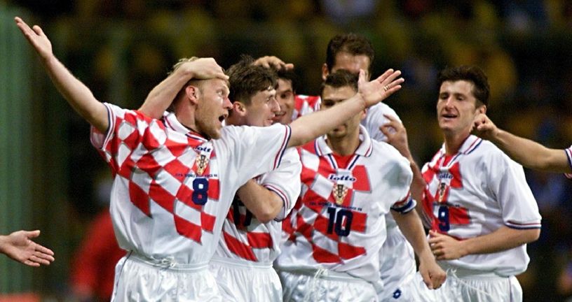 Robert Prosinečki slavi gol protiv Jamajke (Foto: AFP)