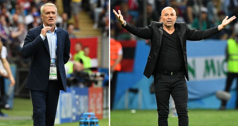 Didier Deschamps i Jorge Sampaoli (Foto: AFP)