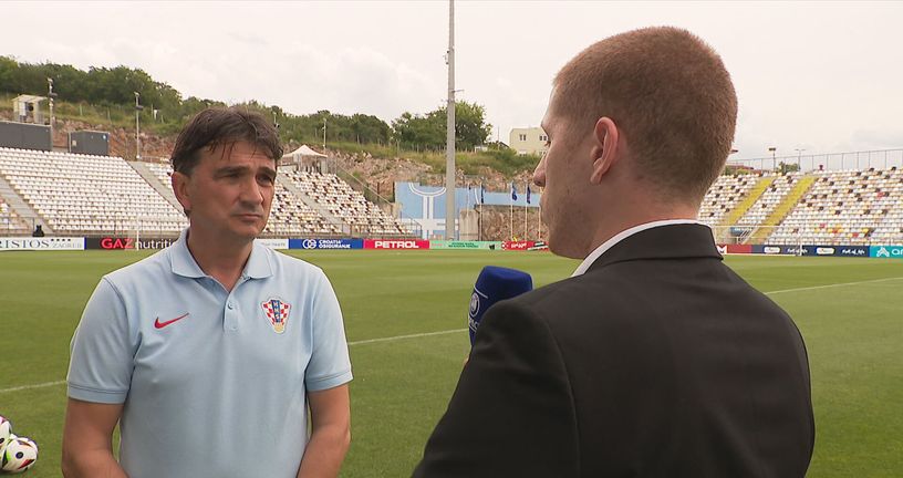 Zlatko Dalić i Stipe Antonijević, reporter Dnevnika Nove TV