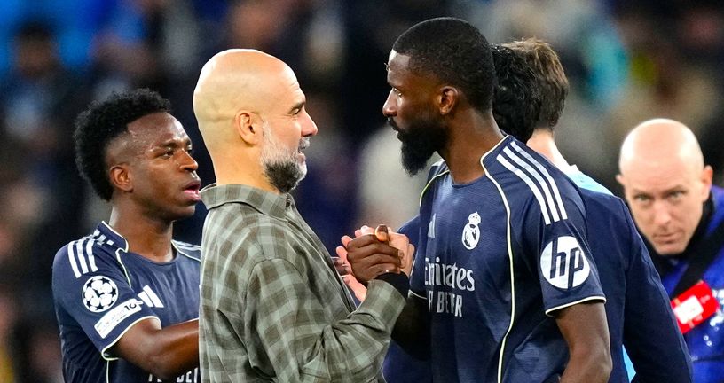 Pep Guardiola i Antonio Rudiger