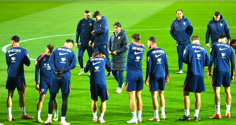 Zlatko Dalić na treningu Vatrenih