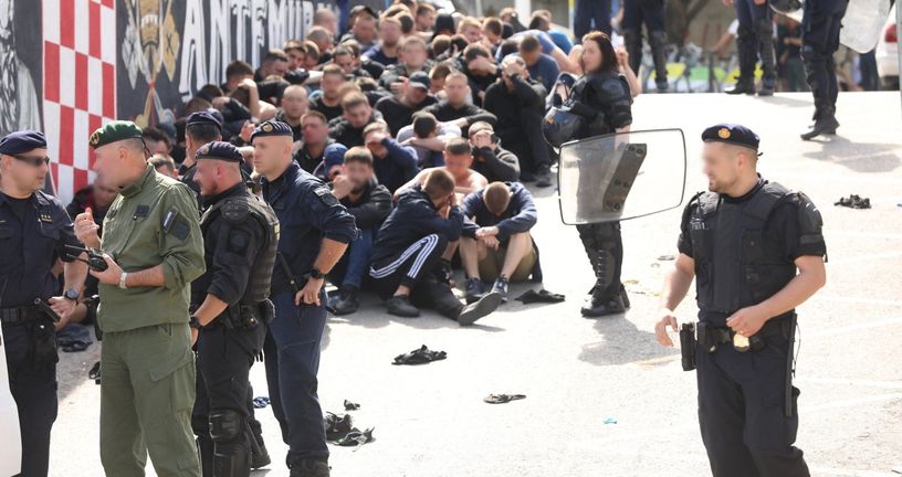 Privedeni navijači u Splitu