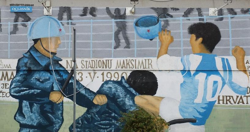 Grafit posvećen napadu Zvonimira Bobana na milicajca