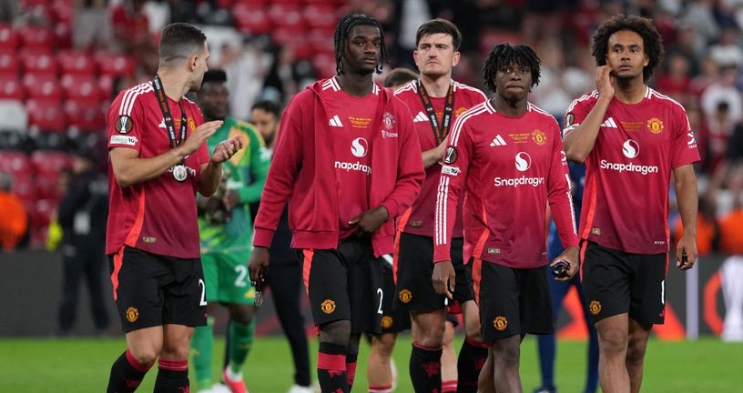 Igrači Manchester Uniteda nakon poraza u finalu Europske lige