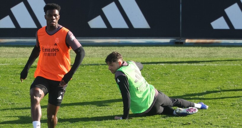 Valverde i Tchouameni na treningu