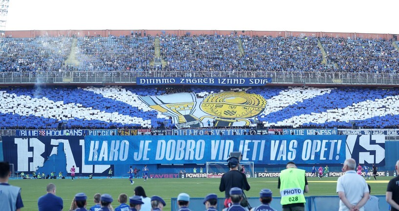 Zagreb: Navijači na utakmici Dinama i Lokomotive