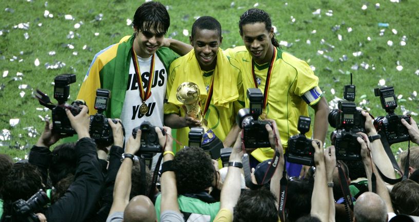 Kaka, Robinho i Ronaldinho (Foto: AFP)
