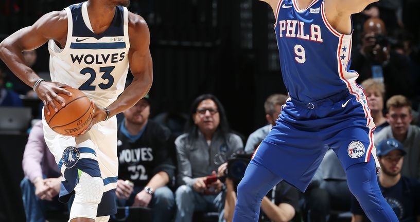 Jimmy Butler i Dario Šarić (Foto: AFP)