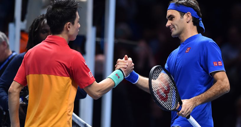 Nishikori i Federer (Foto: AFP)