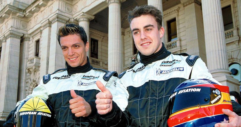 Tarso Marques i Fernando Alonso su 2001. vozili za Minardi (Foto: AFP)