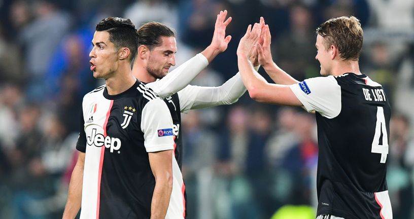 Matthijs de Ligt, Adrien Rabiot i Cristiano Ronaldo (Foto: AFP)