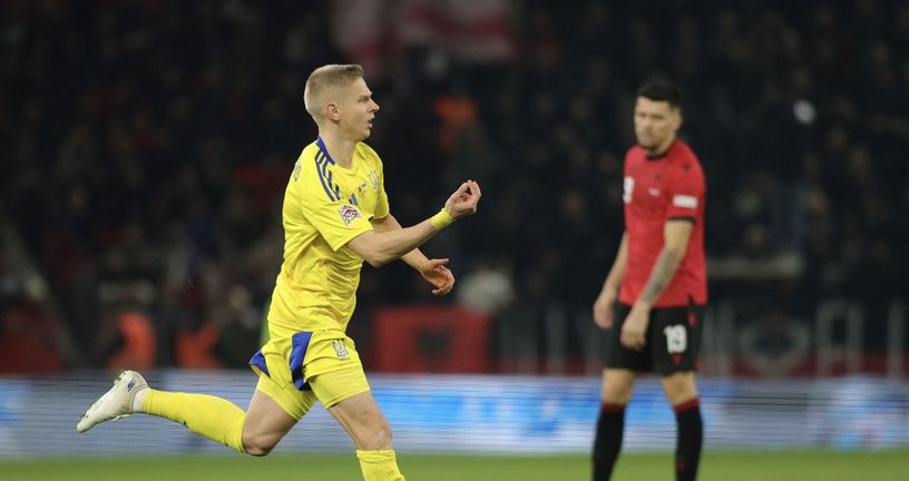 Zinčenko slavi pogodak Albancima