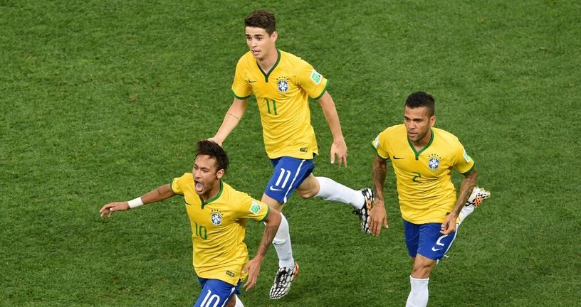 Oscar, Dani Alves i Neymar