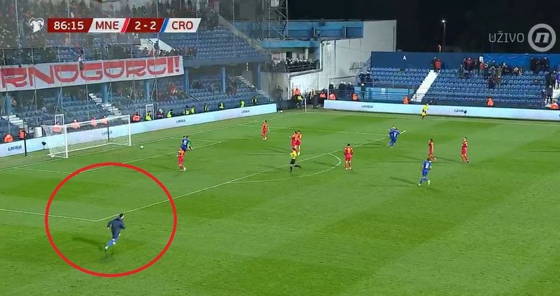 Utrčavanje na travnjak Ivana Perišića