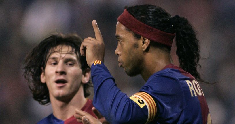 Ronaldinho i Lionel Messi (Foto: AFP)