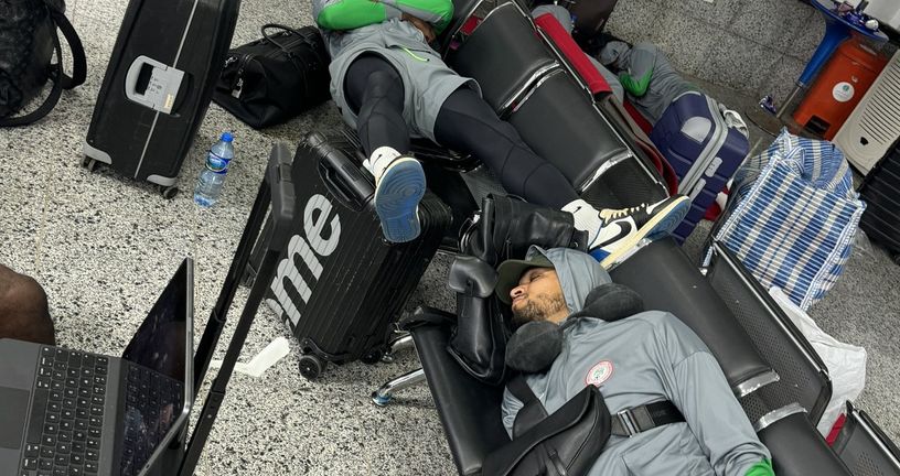 Nigerijski igrači u zračnoj luci