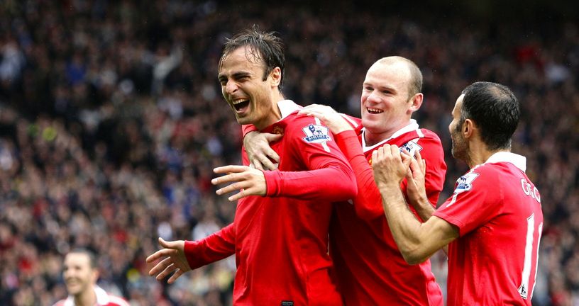 Berbatov s Rooneyem i Giggsom