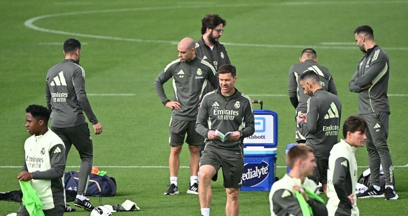 Xabi Alonso na treningu Real Madrida