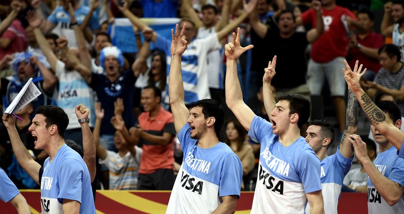 Slavlje argentinskih košarkaša (Foto: AFP)