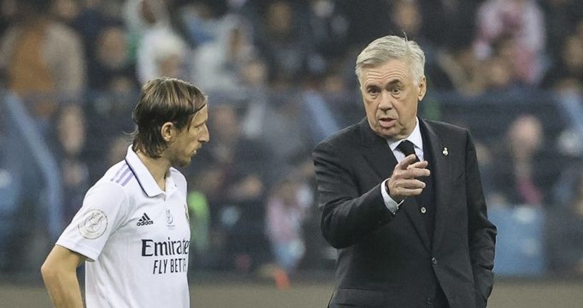 Luka Modrić i Carlo Ancelotti