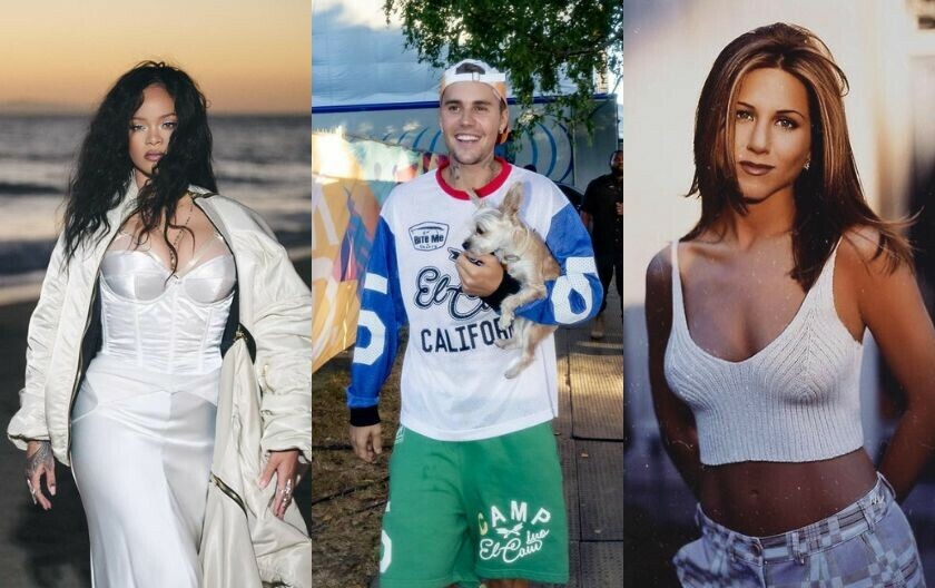 Rihanna, Justin Bieber, Jennifer Aniston