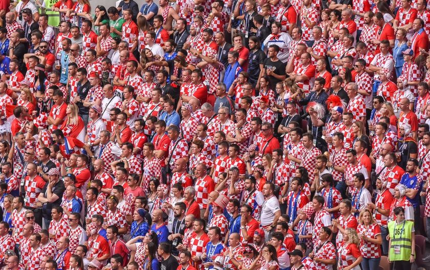 Hrvatski navijači na utakmici.