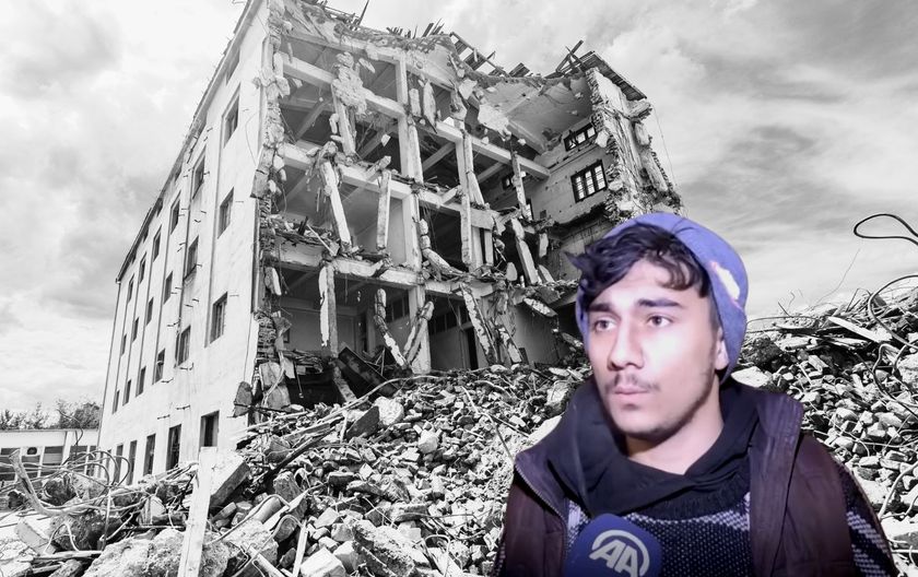 Turski student zaglavio u ruševinama