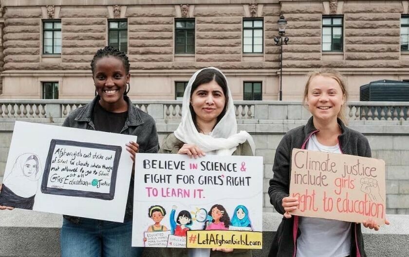 Vanessa Nakate, Malala Yousafzai i Greta Thunberg