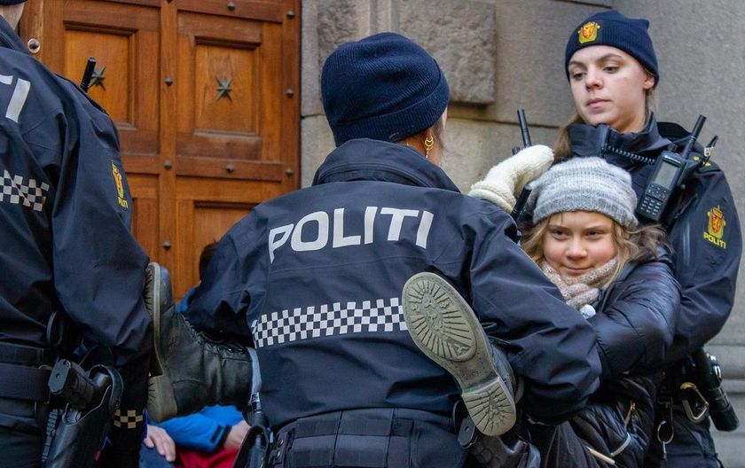 Greta blokirala vrata norveškog ministarstva financija,