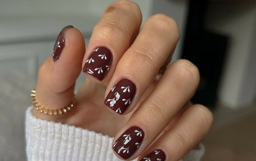 Jesenska manikura za kratke nokte