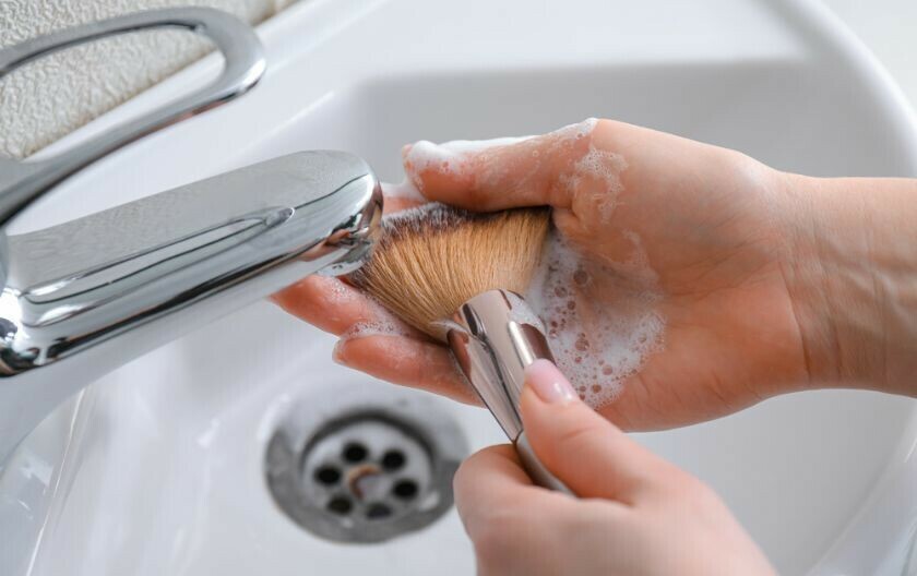 Pranje četkica za šminkanje